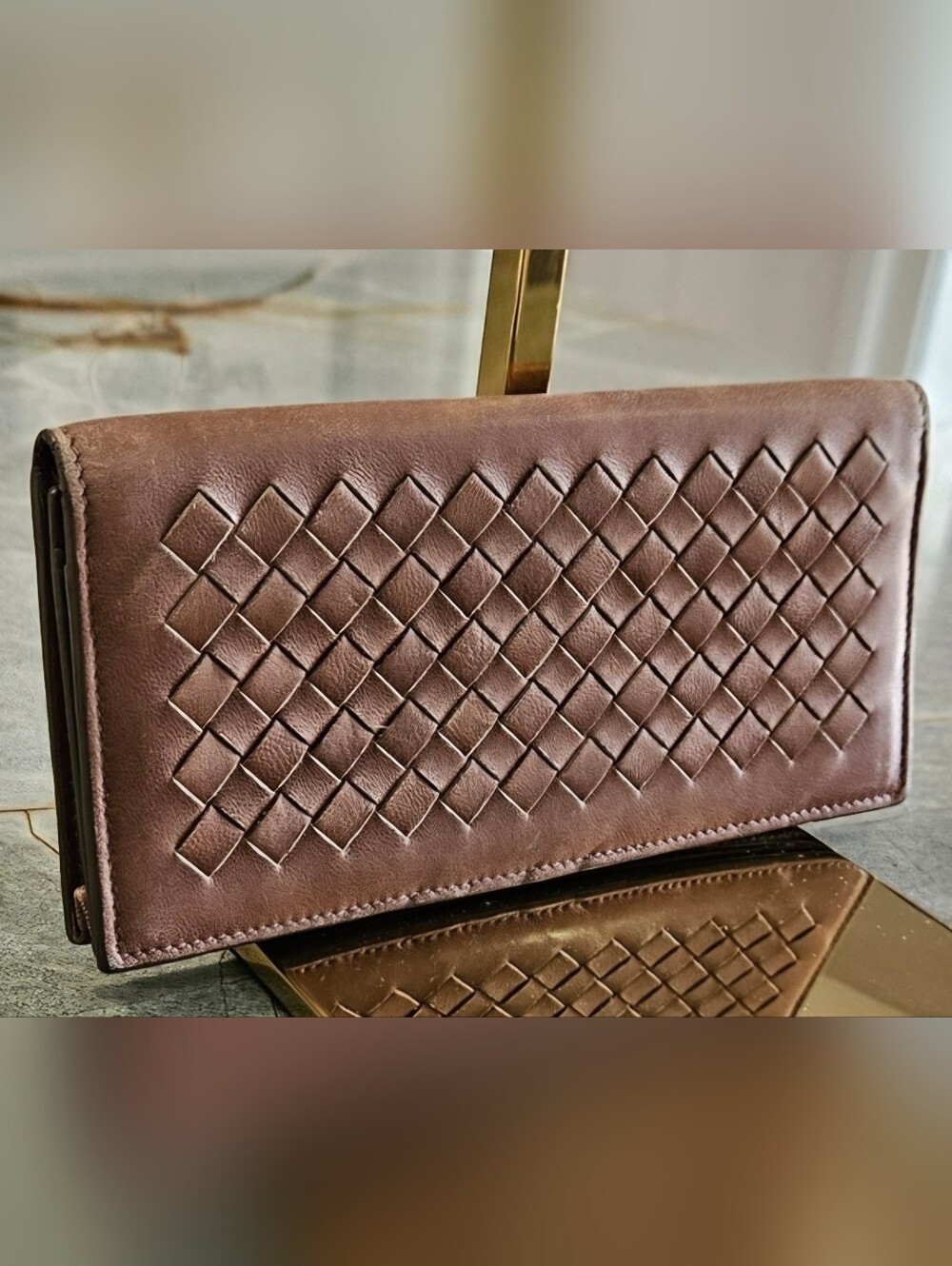 Bottega Veneta Brown Bifold Wallet